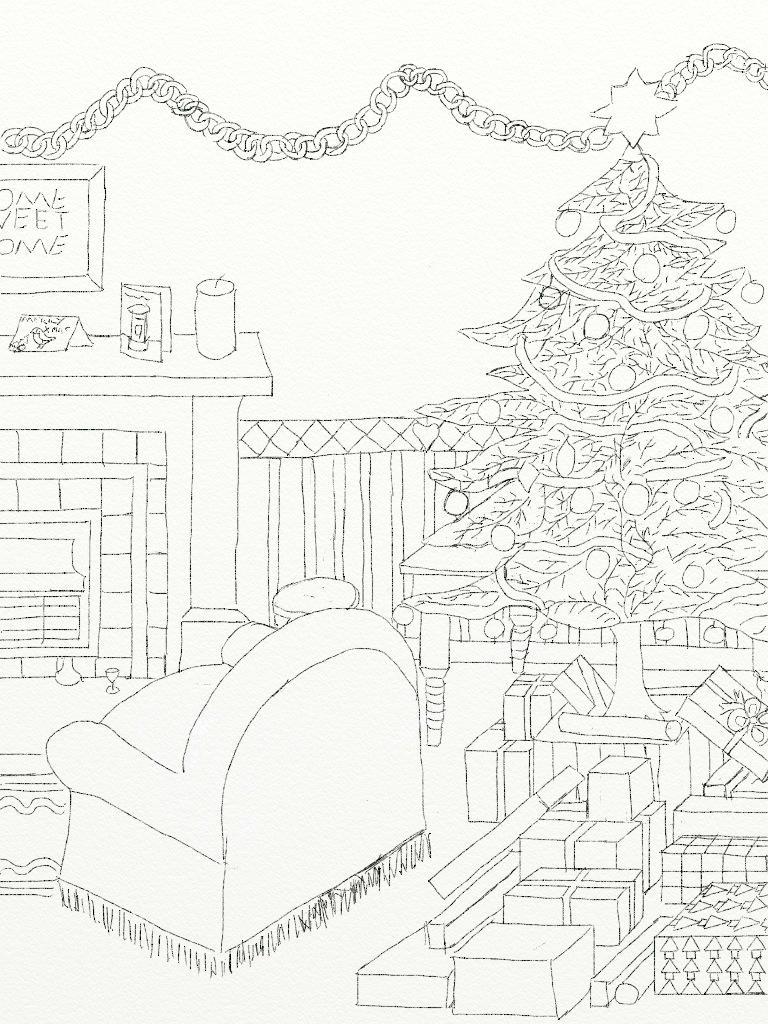 Artwork 14 black and white colouring page