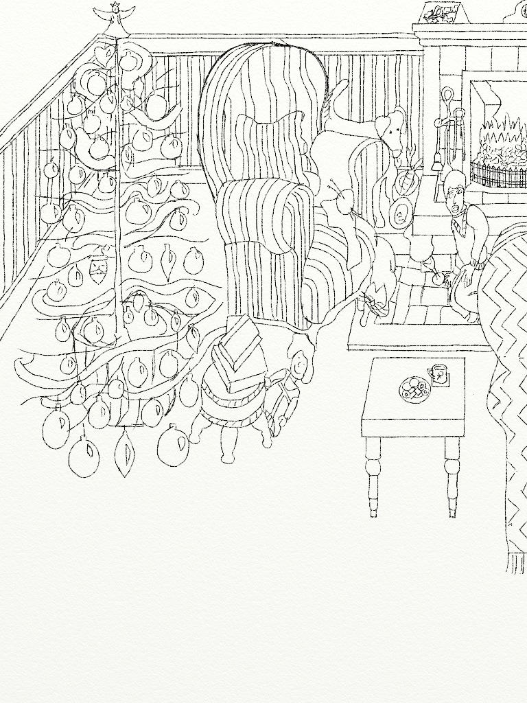 Artwork 3 black and white colouring page