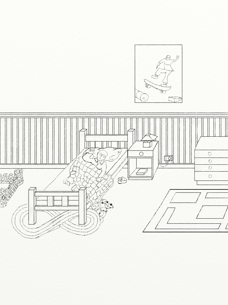 Artwork 7 black and white colouring page