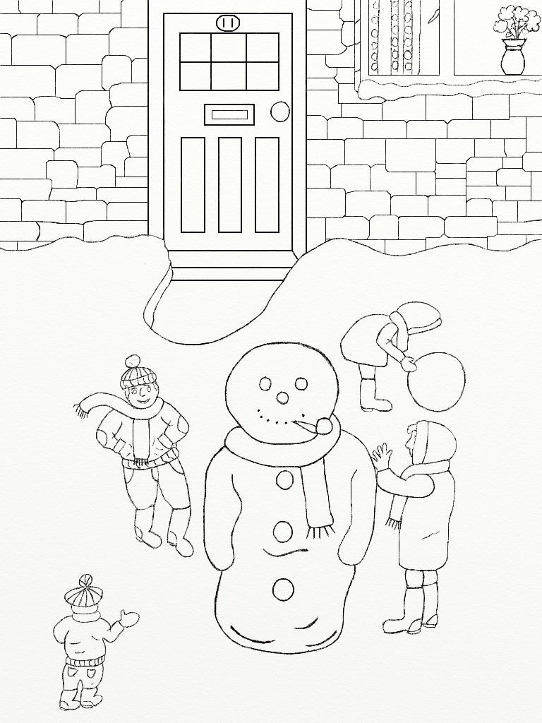 Artwork 9 black and white colouring page